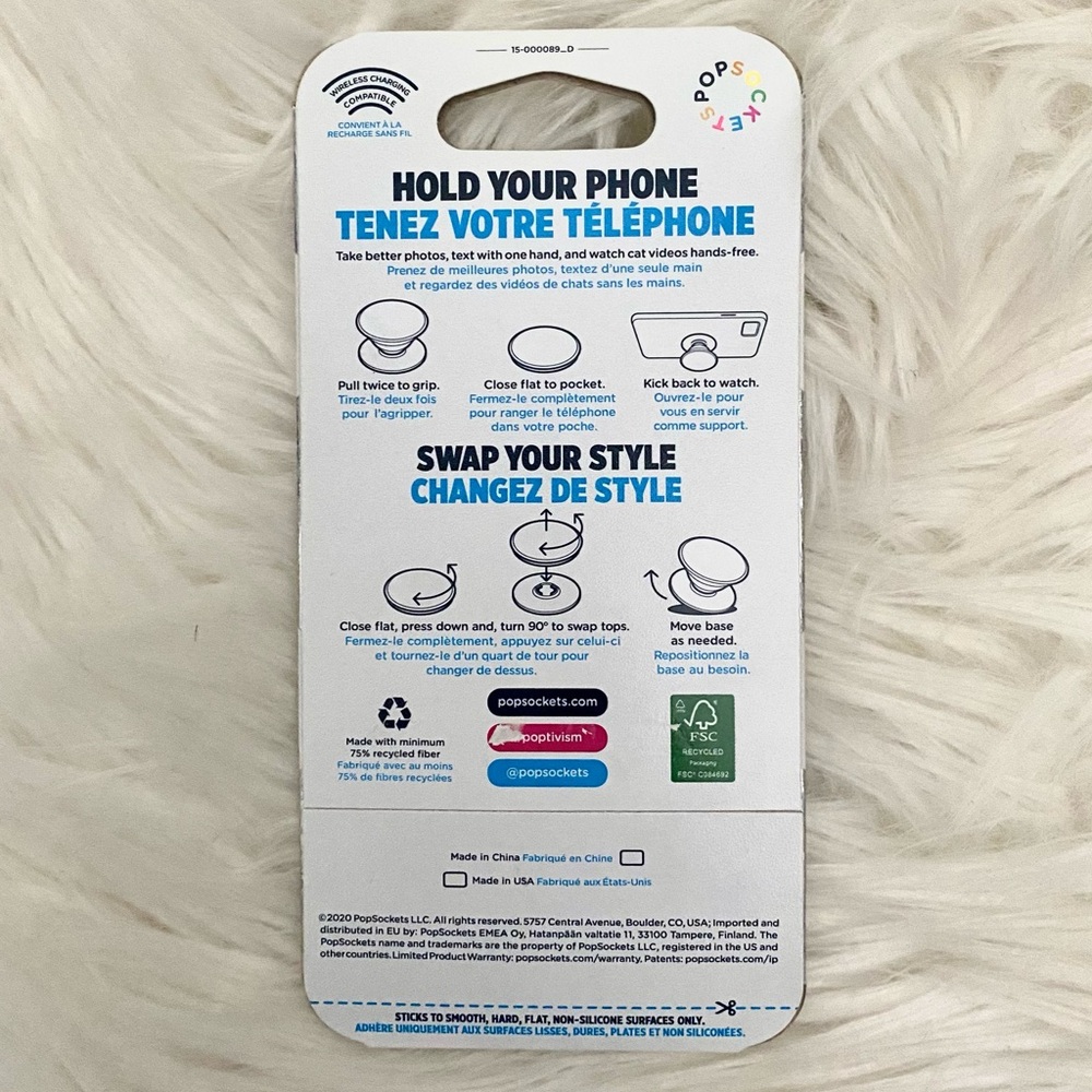 Colorblock Lavender PopSocket PopGrip - Picture 5 of 5